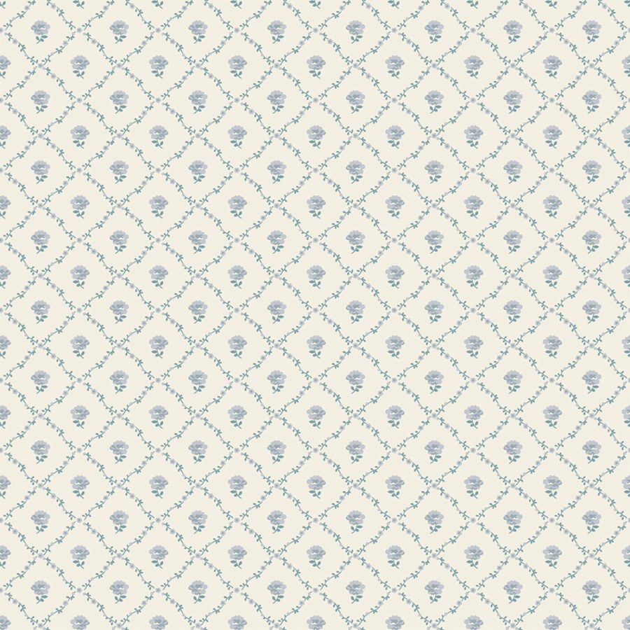 Vliesová tapeta na zeď, modrá, bílá, růžičky, 122745, Laura Ashley 4 - Laura Ashley