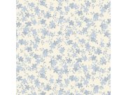 Vliesová tapeta na zeď, modrá, šedá, lístky, 122744, Laura Ashley 4 Tapety Yara - Laura Ashley