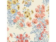 Vliesová tapeta na zeď, modrá, červená, luční květiny, 122742, Laura Ashley 4