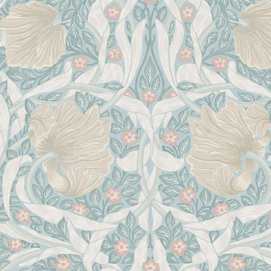 Vliesová tapeta na zeď, zelená, béžová, květiny, 140507, William Morris at Home vol. 2