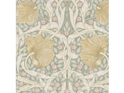 Vliesová tapeta na zeď, zelená, okrová, květiny, 140506, William Morris at Home vol. 2