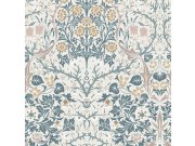 Vliesová tapeta na zeď, béžová, šedá, květiny, listy, 140505, William Morris at Home vol. 2