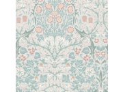 Vliesová tapeta na zeď, šedá, zelená, květiny, listy, 140504, William Morris at Home vol. 2