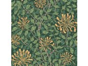 Vliesová tapeta na zeď, zelená, žlutá, květiny, listy, 140487, William Morris at Home vol. 2