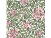 Vliesová tapeta na zeď, zelená, růžová, květiny, listy, 140486, William Morris at Home vol. 2
