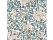 Vliesová tapeta na zeď, růžová, zelená, květiny, listy, 140483, William Morris at Home vol. 2