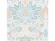 Vliesová tapeta na zeď, šedá, zelená, květiny, ptáci, 140479, William Morris at Home vol. 2