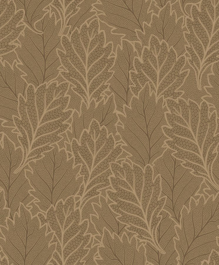 Vliesová tapeta na zeď, hnědá, bronzová, listy, puntíky, AN28262, Antibes, Decoprint