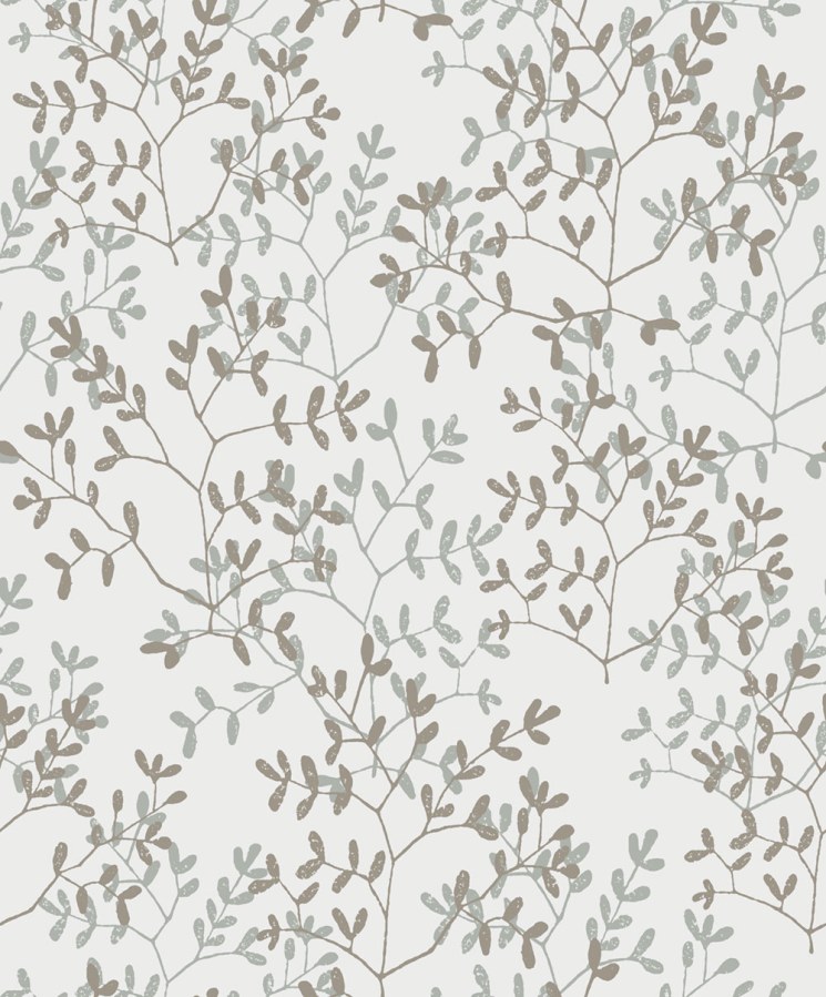 Vliesová tapeta na zeď, hnědá, šedá, větvičky, listy, AN28250, Antibes, Decoprint - Decoprint