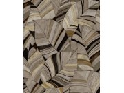 Vliesová tapeta na zeď, hnědá, béžová, listy, SY27563, Serenity, Decoprint