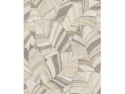 Vliesová tapeta na zeď, béžová, bílá, listy, SY27561, Serenity, Decoprint