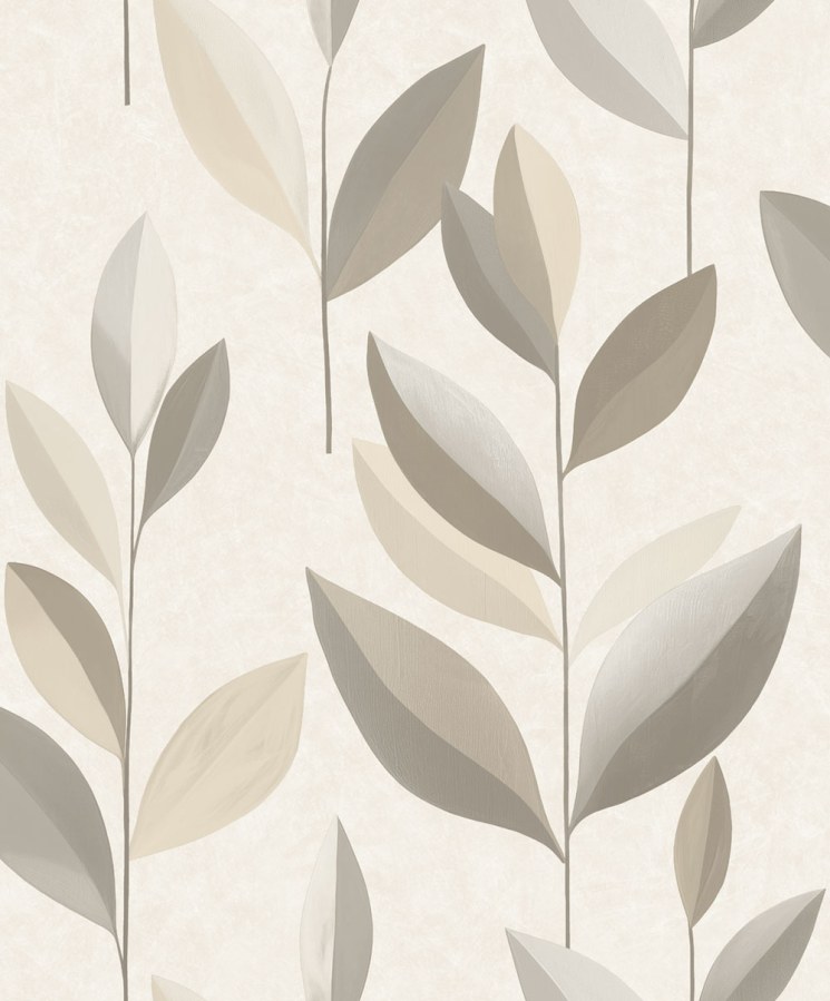 Vliesová tapeta na zeď, béžová, hnědá, listy, SY27551, Serenity, Decoprint