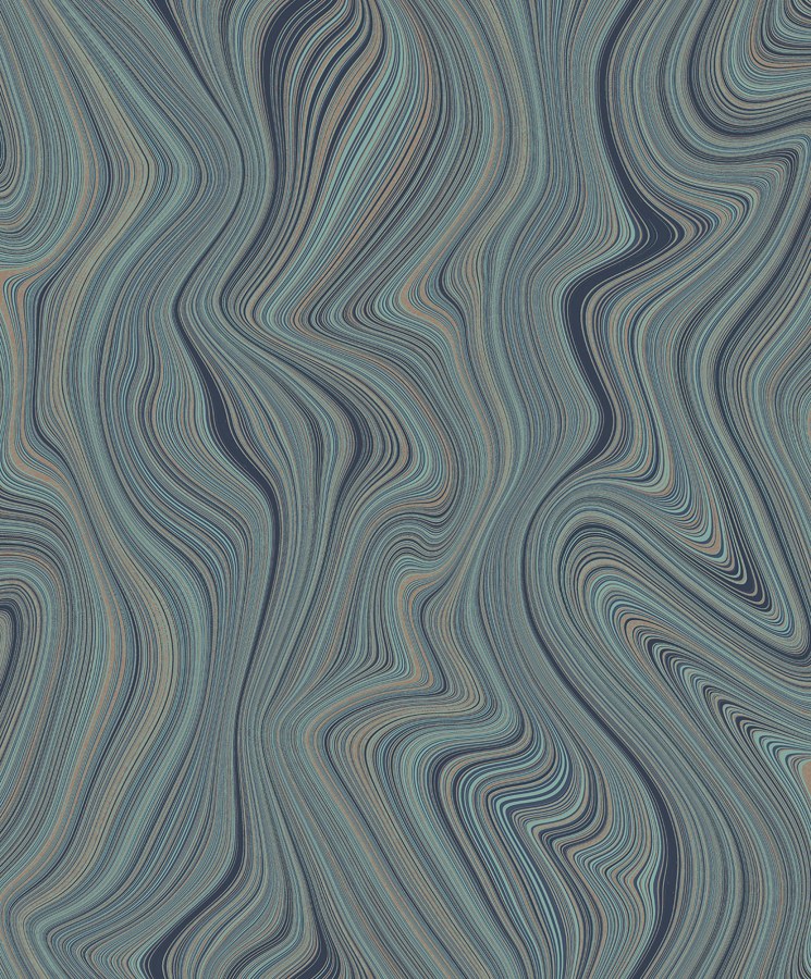 Flisová tapeta na zeď, linie, modro-zelena, SO27051, Soleado, Decoprint