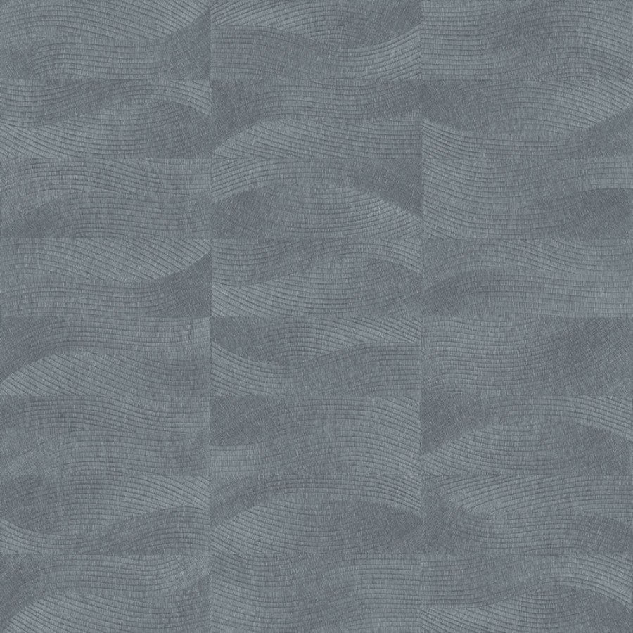 Flisová tapeta na zeď, Plava, imitace výšivky, vlnky, TN29025, Terra Nova, Decoprint