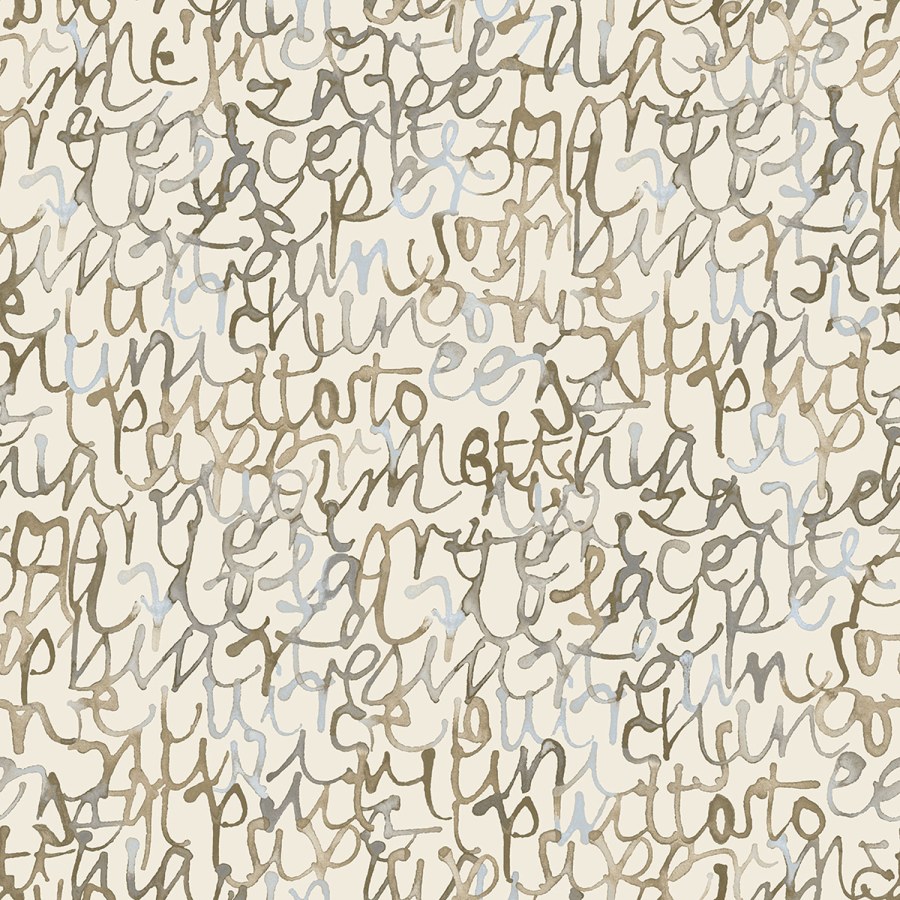 Flisová tapeta na zeď, nápisy, Siva, SO27073, Soleado, Decoprint