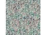 Flisová tapeta na zeď, nápisy, zelena, SO27071, Soleado, Decoprint