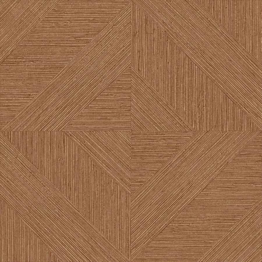 Flisová tapeta na zeď, parketový vzor, textura rohože, bronzová, Smeđa, IM28011, Imani, Decoprint