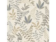 Flisová tapeta na zeď, větvičky, listy, Siva-Bež, SO27063, Soleado, Decoprint Decoprint