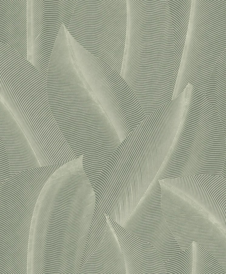 Zelena vliesová tapeta s listy,  AL26221, Allure, Decoprint