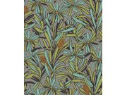 Zeleno-Siva květinová vliesová tapeta na zeď, BA26071, Brazil, Decoprint