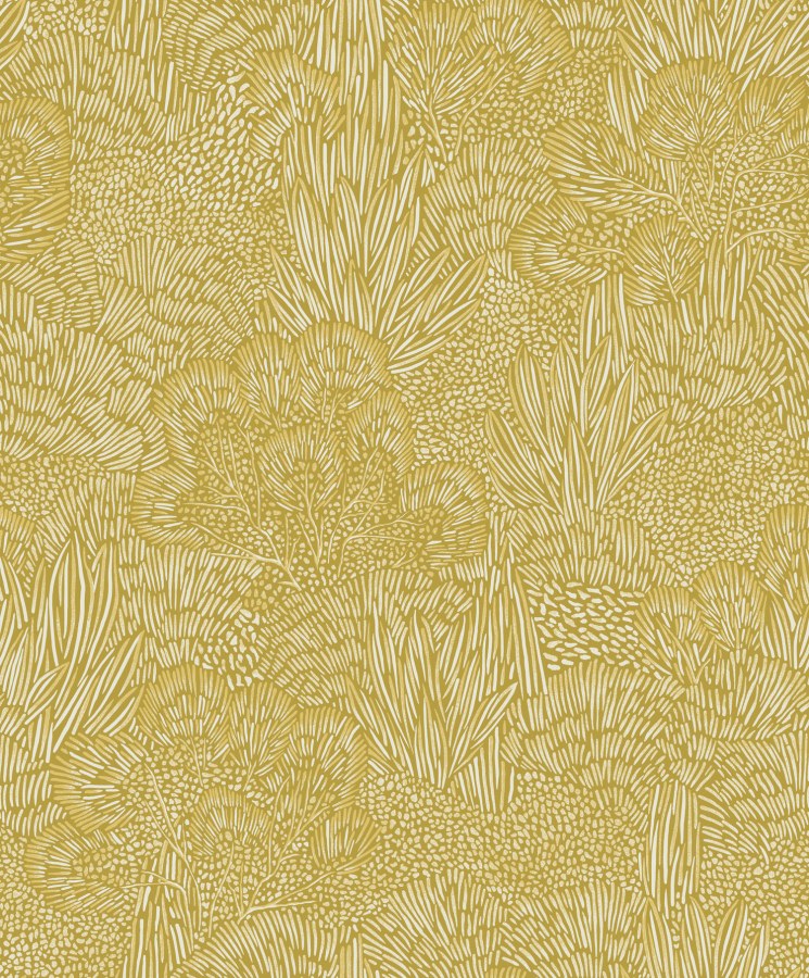 Zlato-žlutá vliesová tapeta na zeď, krajina, stromy, BA26061,  Brazil,  Decoprint