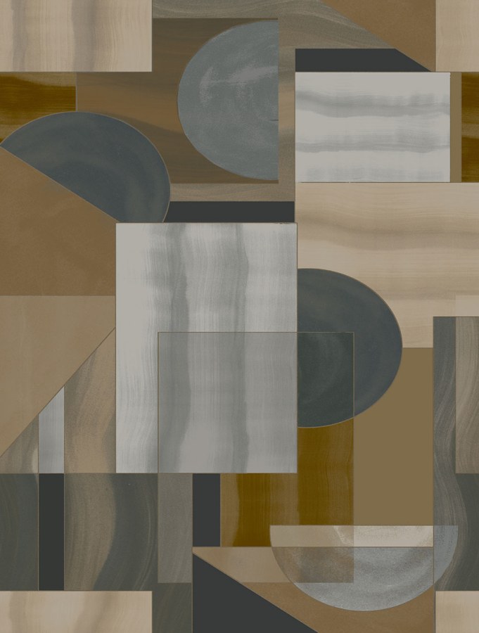 Geometrická vliesová obrazová tapeta na zeď, Smeđa, FW4009-4, Feature Walls, Decoprint