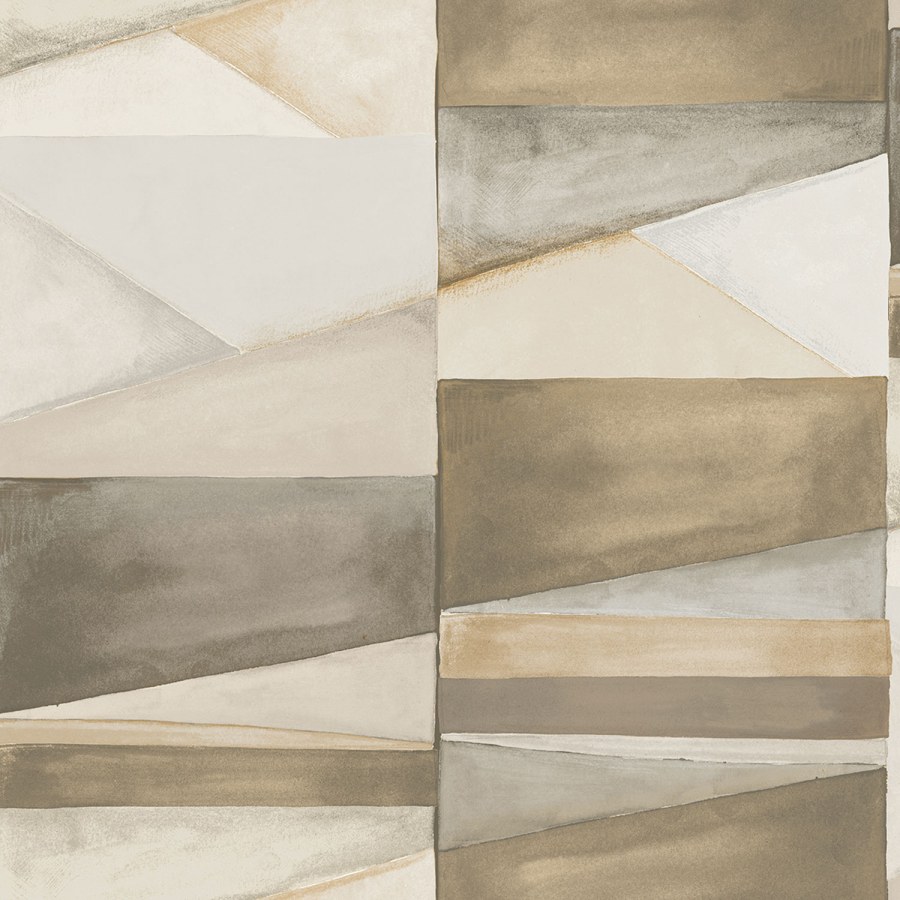 Geometrická vliesová tapeta na zeď,  Bež, Siva, SO27033, Soleado, Decoprint
