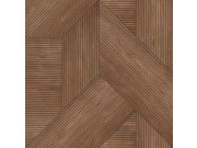 Smeđa geometrická vliesová tapeta na zeď, imitace obkladu, RE25182, Reflect, Decoprint