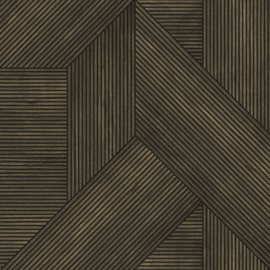 Hnědo-crna geometrická vliesová tapeta na zeď, imitace obkladu, RE25183, Reflect, Decoprint