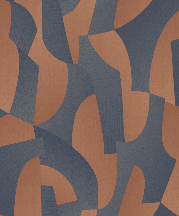 Modro-Smeđa geometrická vliesová tapeta na zeď, AL26272, Allure, Decoprint Modro-Smeđa geometrická vliesová tapeta na zeď, AL26272, Allure, Decoprint