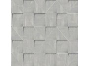 Modro-Siva geometrická vliesová tapeta na zeď, 3D imitace obkladu, RE25172, Reflect, Decoprint
