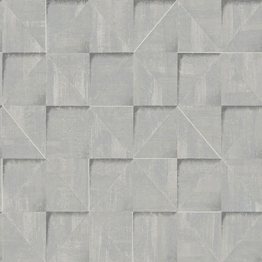 Modro-Siva geometrická vliesová tapeta na zeď, 3D imitace obkladu, RE25172, Reflect, Decoprint