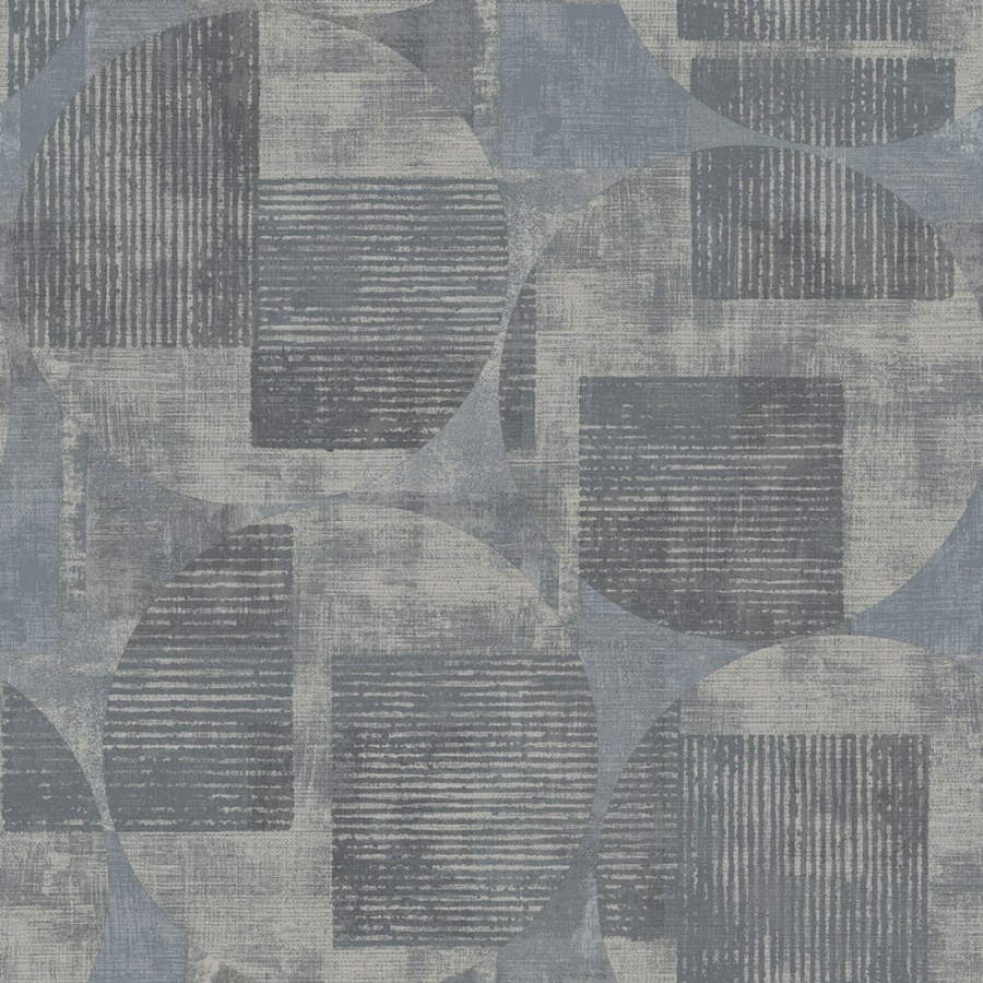 Modro-Siva geometrická vliesová tapeta na zeď, RE25162, Reflect, Decoprint