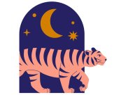 Decoprint - Předklížená vliesová tapeta na zeď, Růžový tygr, PLC053, Platinum Shapes, Decoprint Předklížená vliesová tapeta na zeď, Růžový tygr, PLC053, Platinum Shapes, Decoprint