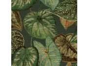 Strukturovaná vliesová tapeta, zelené listy TA25054 Tahiti, Decoprint Decoprint