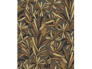 Šedo-Smeđa květinová vliesová tapeta na zeď, BA26072, Brazil, Decoprint Decoprint
