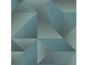 Tyrkysová geometrická vliesová tapeta na zeď, TP422976, Exclusive Threads, Design ID Tapety Yara - Design ID