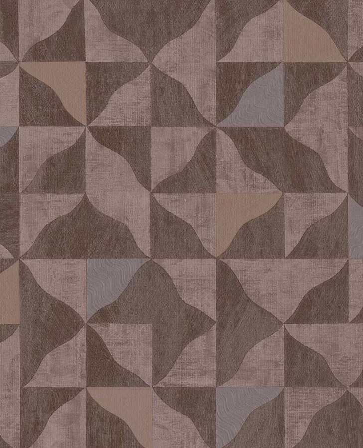 Tapety Yara - Eijffinger - Geometrická vliesová tapeta na zeď, hnědá, 340323, Sensory Eijffinger Geometrická vliesová tapeta na zeď, hnědá, 340323, Sensory Eijffinger - Eijffinger