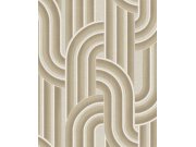 Geometrická vliesová tapeta na zeď, hnědo-Bež, retro, 340564, Groovy, Eijffinger