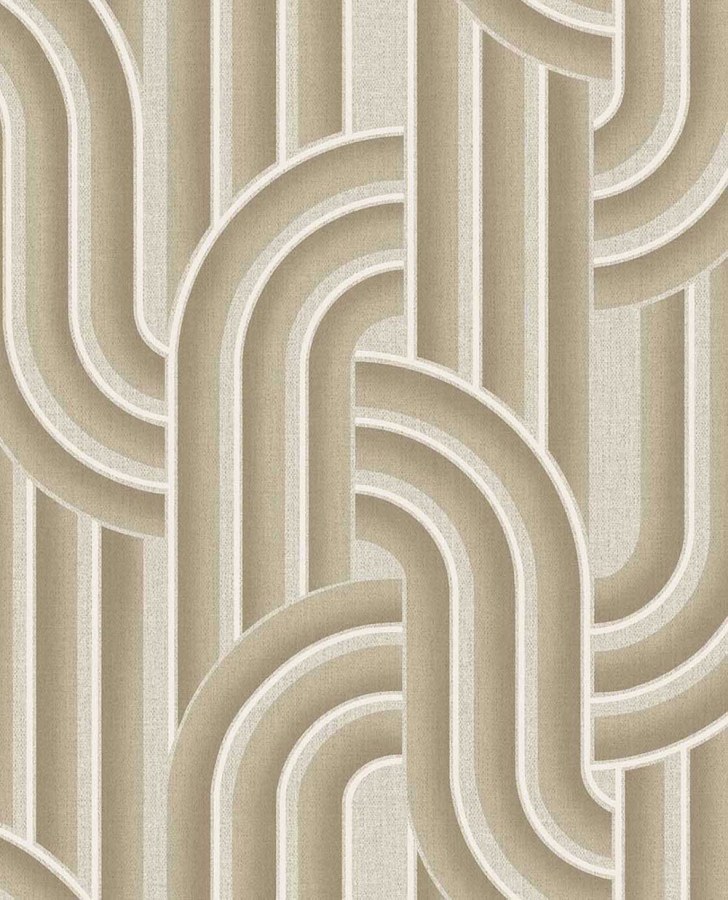 Geometrická vliesová tapeta na zeď, hnědo-Bež, retro, 340564, Groovy, Eijffinger
