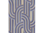Geometrická vliesová tapeta na zeď, modro-Bež, retro, 340566, Groovy, Eijffinger