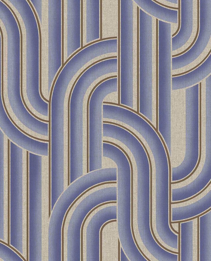 Geometrická vliesová tapeta na zeď, modro-Bež, retro, 340566, Groovy, Eijffinger Geometrická vliesová tapeta na zeď, modro-Bež, retro, 340566, Groovy, Eijffinger