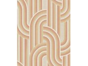 Geometrická vliesová tapeta na zeď, oranžovo-Bež, retro, 340563, Groovy, Eijffinger