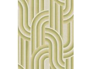 Geometrická vliesová tapeta na zeď, zeleno-Bež, retro, 340562, Groovy, Eijffinger
