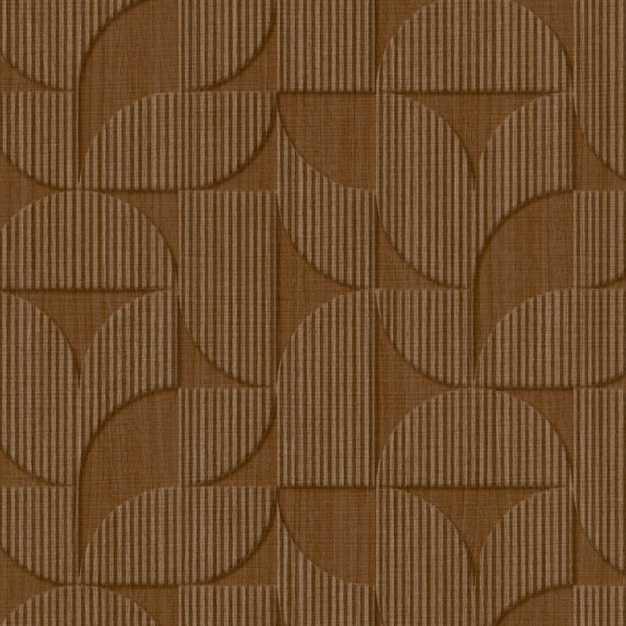 Smeđa vliesová geometrická retro tapeta na zeď, 333602, Revive, Eijffinger Smeđa vliesová geometrická retro tapeta na zeď, 333602, Revive, Eijffinger