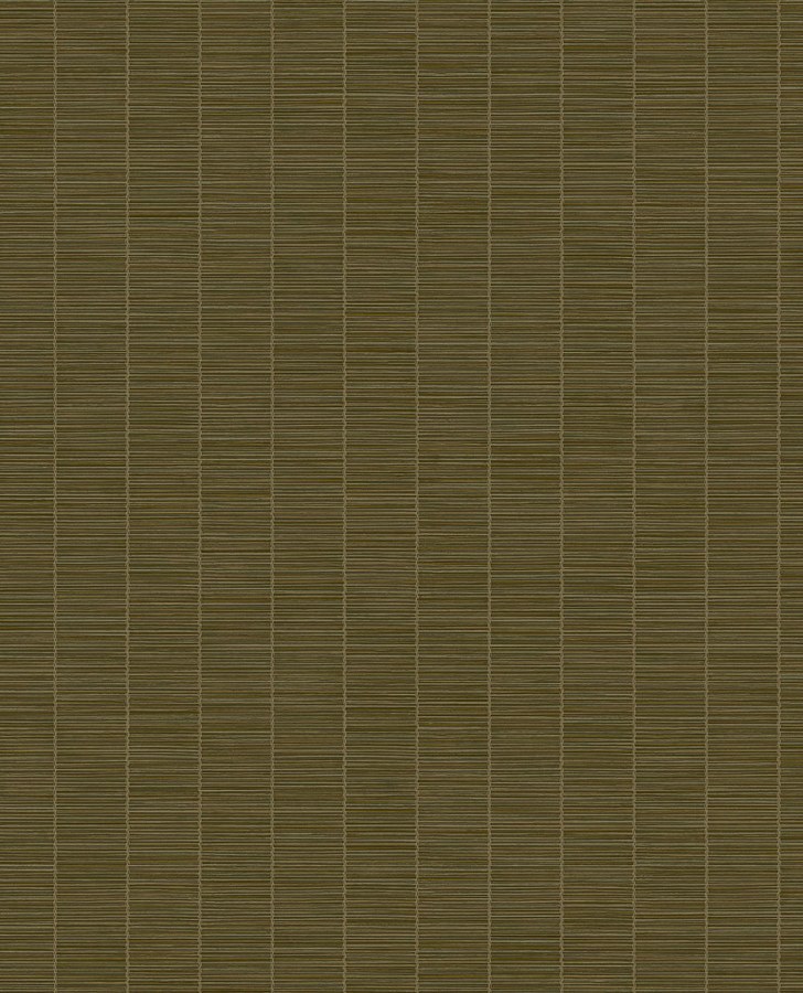 Hnědo-zelena vliesová tapeta na zeď, imitace bambusu, 333432, Emerald, Eijffinger
