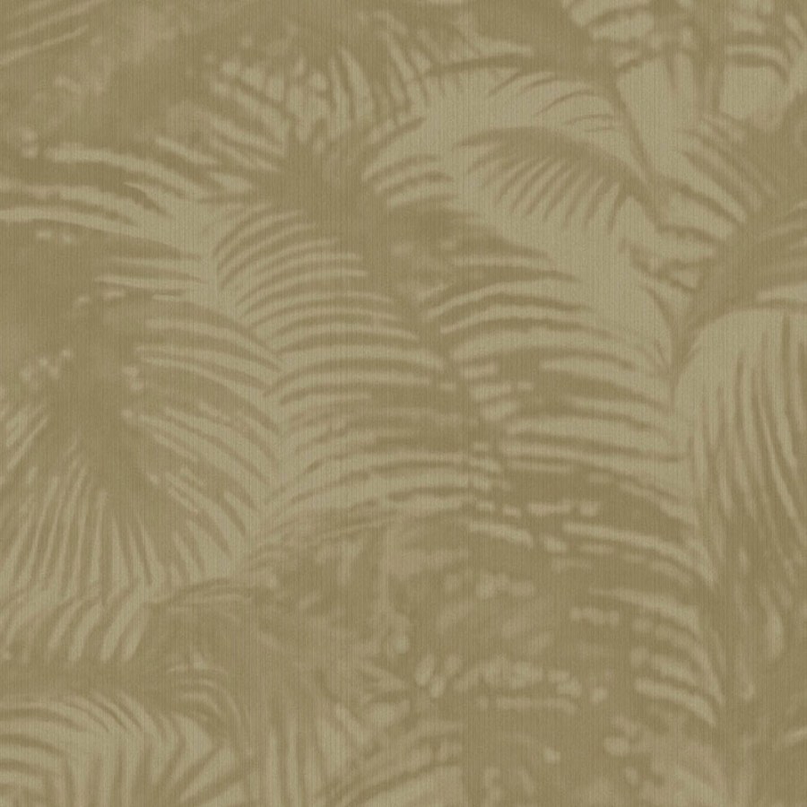 Hnědozelena / khaki vliesová tapeta s tropickými listy 317302, Oasis, Eijffinger