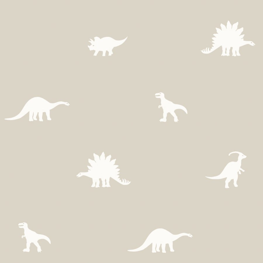 Bež dětská vliesová tapeta s dinosaury 139508, To the Moon and Back, Esta Home