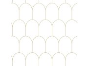 Bijela vliesová tapeta, geometrický obloukový vzor 139139, Art Deco, Esta