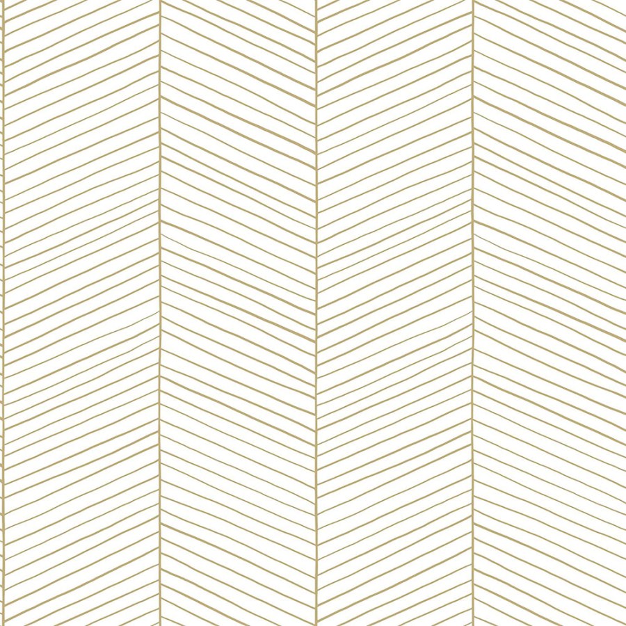 Bílo-zlatá vliesová tapeta pruhy, proužky 139135, Art Deco, Esta